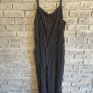 Navy Striped Jumpsuit